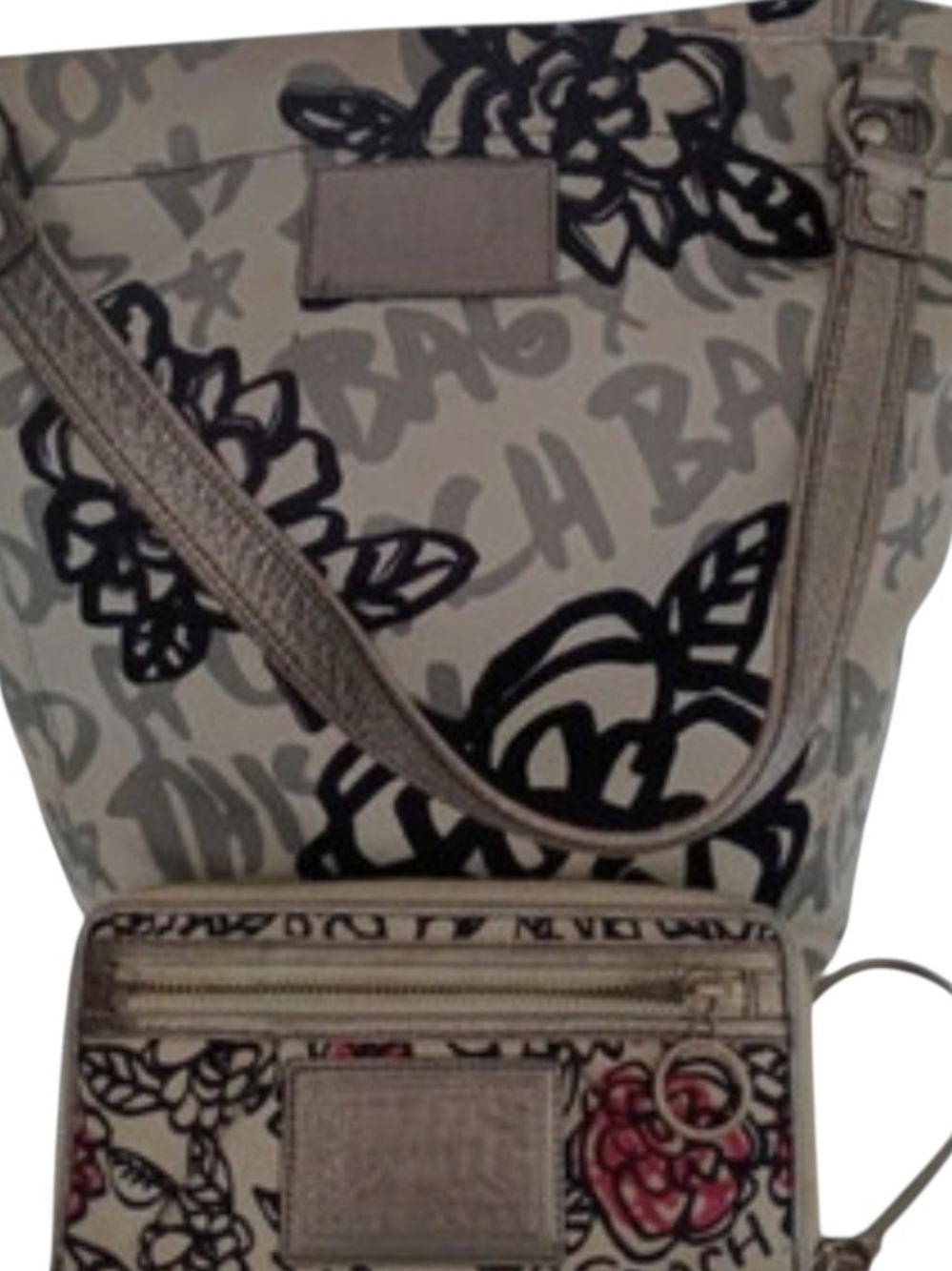 Coach Poppy Rare 2010 Graffiti Bella Glam XL Tote with Hang Tags and Wristlet